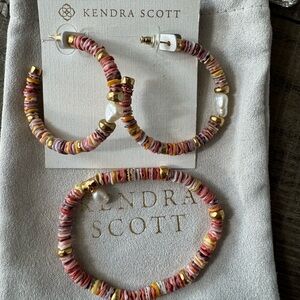 Kendra Scott earrings and bracelet